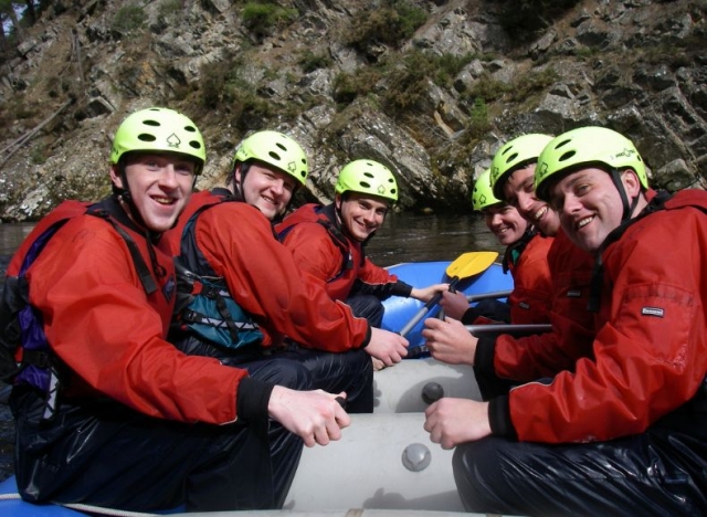Rafting is an ideal stag party event